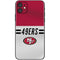 NFL San Francisco 49ers White Striped iPhone 11 Skin